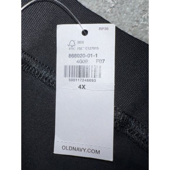 NEW Old Navy 4X Wide Leg Comfort PANT High Rise Black Pull On Wide Band Waist - Picture 2 of 8